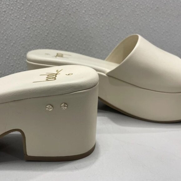 NEW BEEK Prinia Platform Heeled Sandals – Eggshell Size 6 – Leather, Han… - Picture 9 of 12